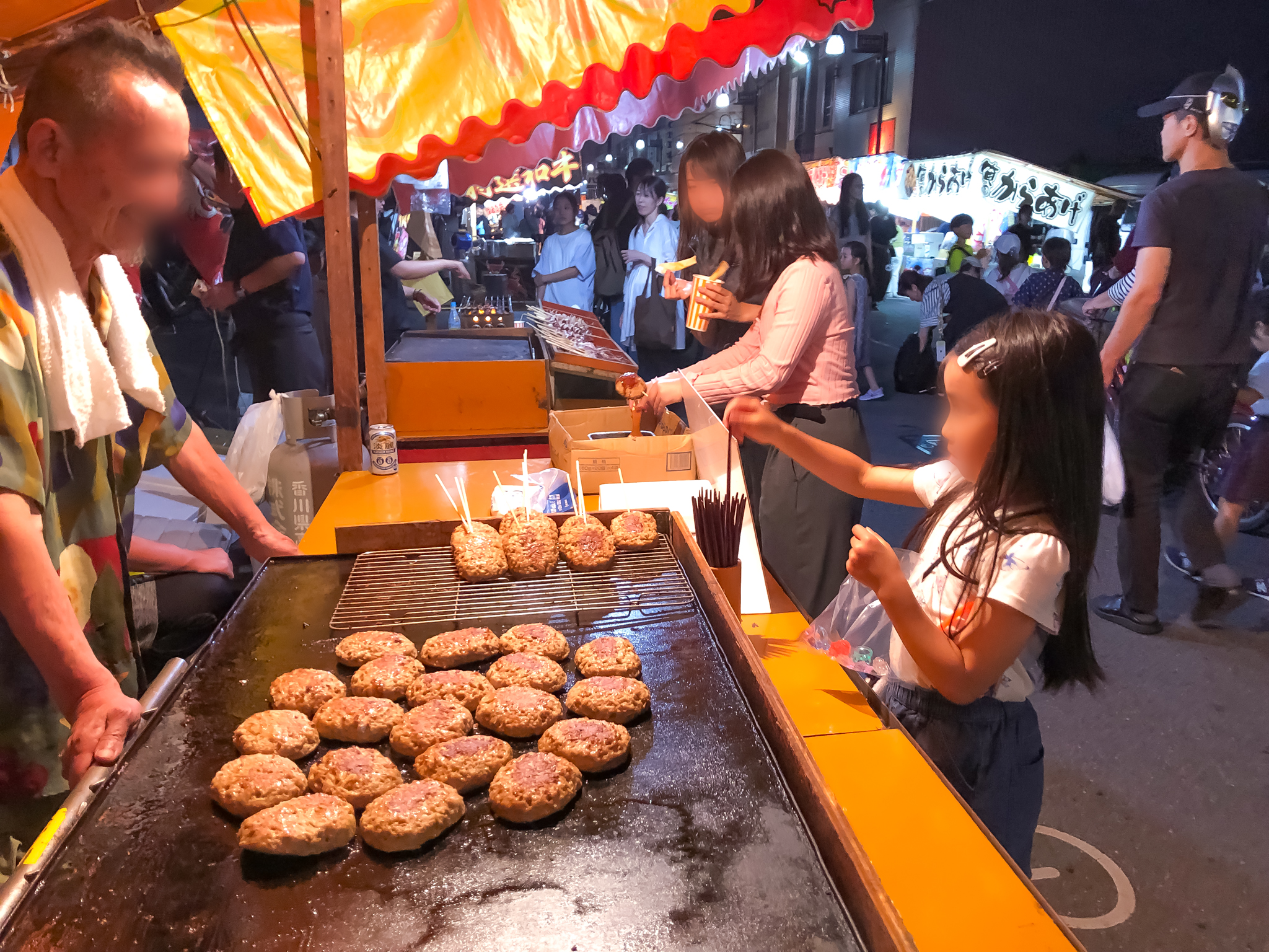 藤塚神社夏祭りハンバーグくじ