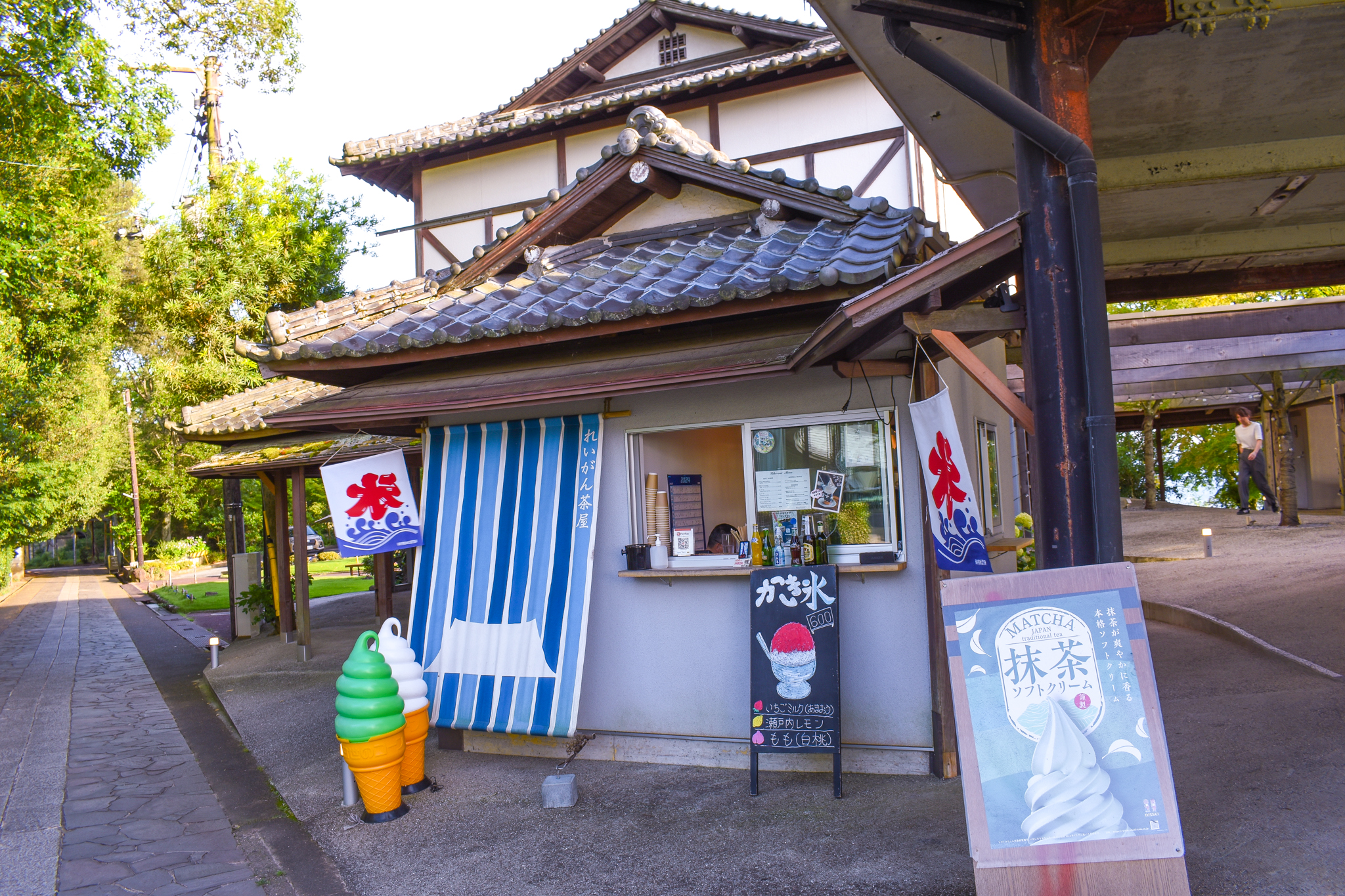 ソフトクリームの売店